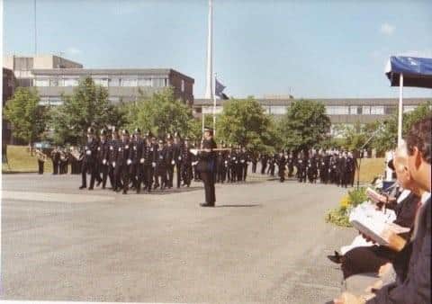 Paul's passing out parade in 1992.