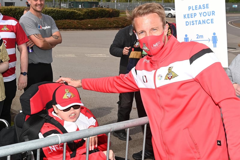 James Coppinger has shared many special moments with Rovers fan Kian Critchley over the years