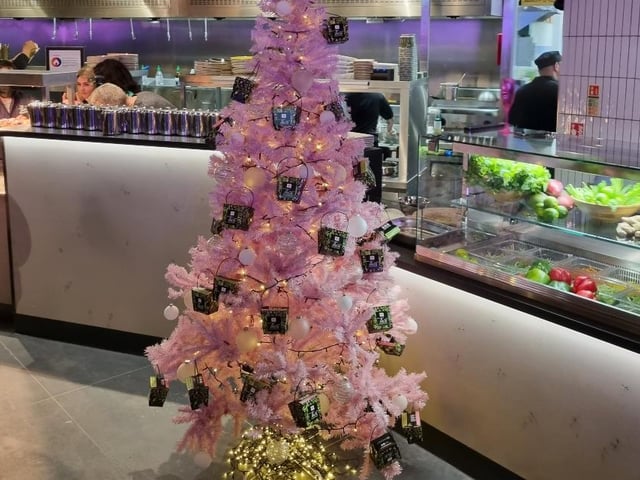 It doesn't get less conventional than a pink tree decorated with takeaway boxes. This one is at the St James Quarter's newest restaurant, Thai Express.
Unit 103, 105 St James Quarter, www.thaiexpress.co.uk