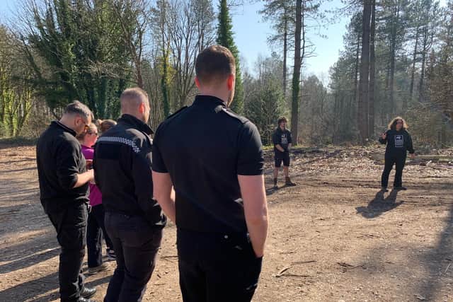 South Yorkshire Police is involved in a sustainability project to improve Greno Woods in Sheffield