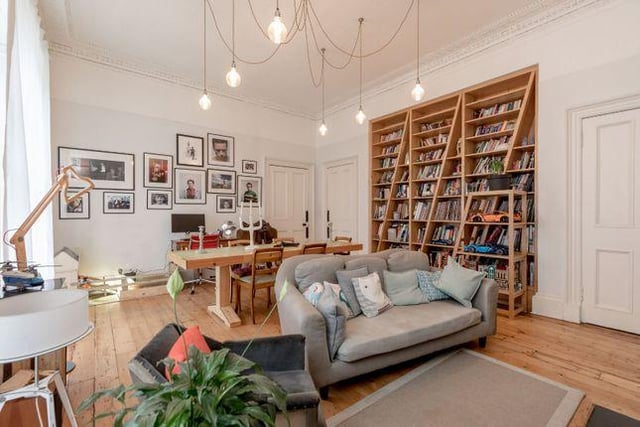 The built in bookcase in this room is extraordinary.