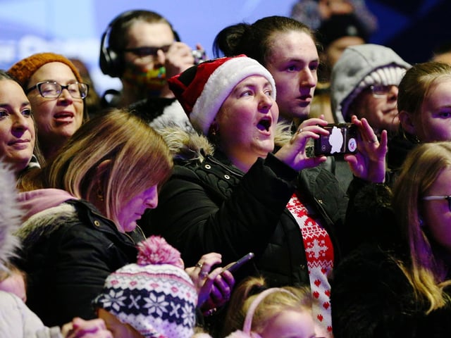 Crowds flocked to see the Christmas lights switch on in Palmerston Road, Southsea Picture: Chris Moorhouse (251121-45).