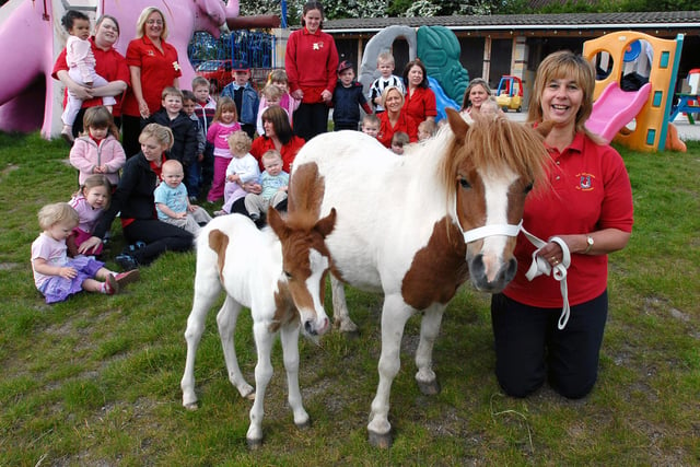 The Horseshoe Day Nursery was the place to be in 2006 when Peggy the Shetland pony and her four-day-old foal paid a visit.