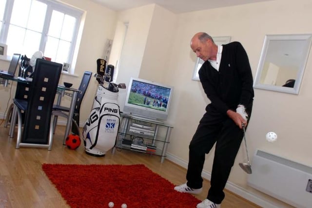 Golf Proffesional Martin Ross at his home in Armthorpe in 2007.