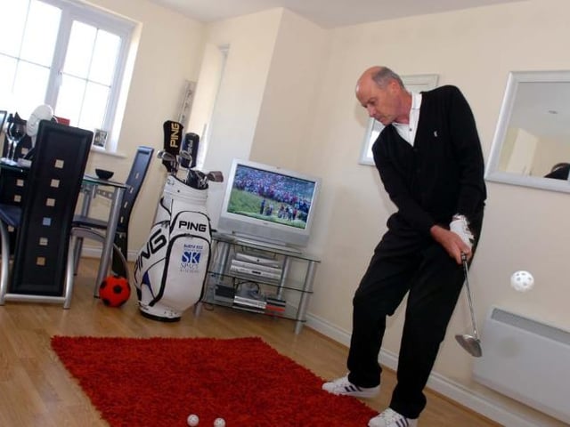 Golf Proffesional Martin Ross at his home in Armthorpe in 2007.