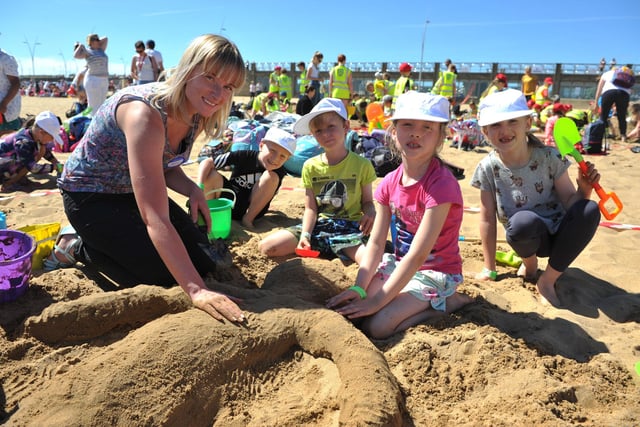 Westoe Crown pupils taking part in the annual Sandcastle Challenge at Sandhaven Beach 3 years ago.