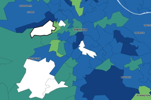 There are five areas of Sheffield which are almost free of Covid-19.