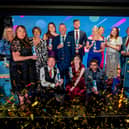 All the winners on stage at last year's South Yorkshire Apprenticeship Awards. Photo: Allan McKenzie/AMGP.co.uk