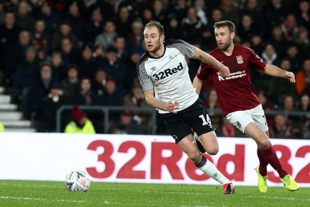 The defender was present for Derby's 3-2 victory at fellow Championship play-off hopefuls Millwall. The Rams are just three points outside the top six.