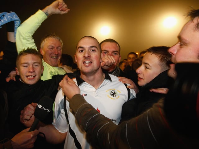 Peter Knox receives the adulation of the fans.