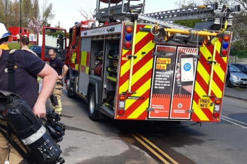 A teenager girl was taken to hospital after a fire broke out on Mawfa Avenue, near Norton. File picture shows firefighters after battling a fire in Sheffield