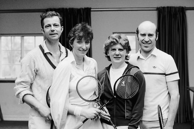 Gala squash finalists in March 1985.