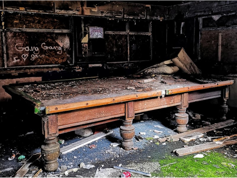 The snooker table was last in use more than 15 years ago.