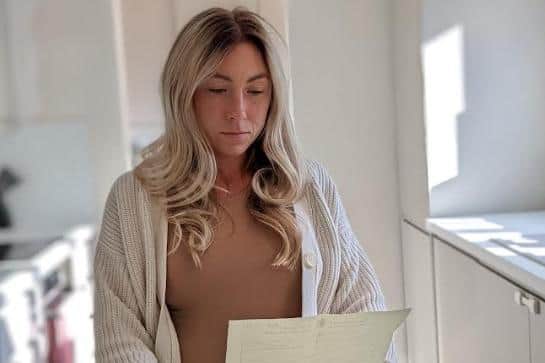 Pictured is Kelly Bossons with her daughter Maisie Jordan Sinnott's birth certificate which had originally failed to include the youngster's father - deceased Matlock Town FC footballer Jordan Sinnott.