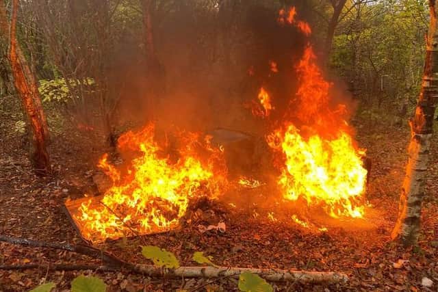 A fire was started on Arbourthorne playing fields, Sheffield