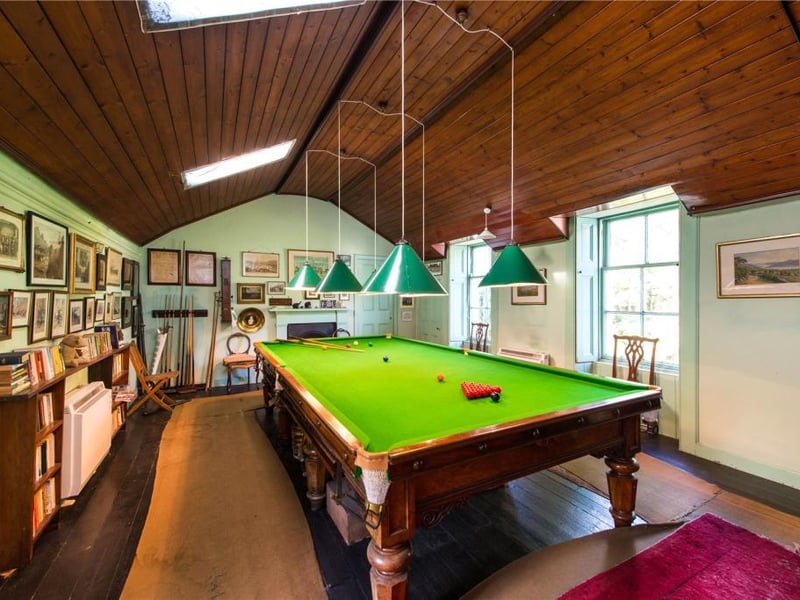 Billiards room.