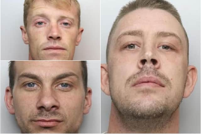 Detectives in South Yorkshire want to trace 14 men over a range of crimes, including murder and rape.