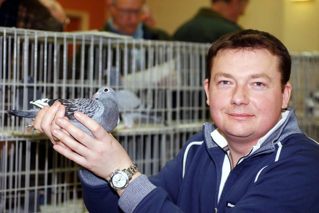 Another 2006 reminder and this one shows Joe Davis with Lot 25 in his charity pigeon auction. It was special because it was a pigeon donated by the Queen.
The event was held at Shotton Comrades Club to raise money for the Macmillan cause.