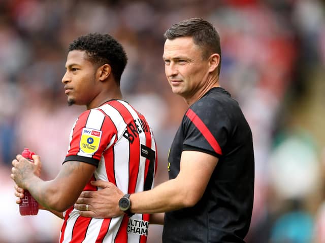 Sheffield United manager Paul Heckingbottom with Rhian Brewster: Cameron Smith/Getty Images
