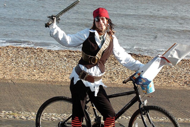 Back to 2010 where Catherine Smith was pictured at the end of her Penshaw to Roker charity bike ride dressed as a pirate. Who can tell us more?