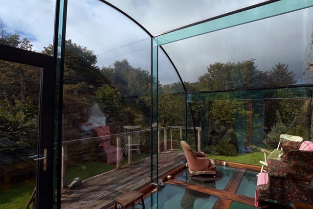 An 'ice-like' extension has been fitted out with special heated glass to allow year-round use