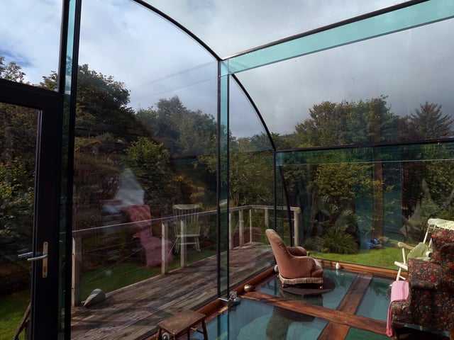 An 'ice-like' extension has been fitted out with special heated glass to allow year-round use