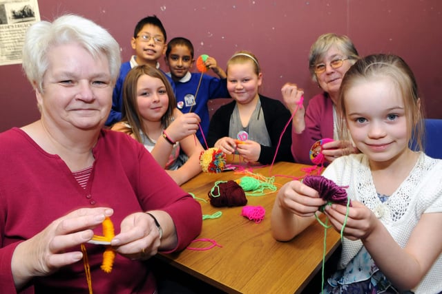 Marine Park Primary School pupils learn to make bobbles as part of Age UK's Bobble Day 8 years ago. Remember this?