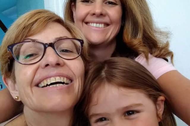 (L-r) Allie Brackley, her daughter Annalies Shiple, and grandaughter Isabelle. Allie, 54, has been disgnosed with pancreatic cancer which has spread around her body.