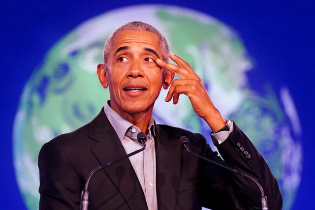 Mr Obama alluded to his successor as US president, Donald Trump, as he sought to convince people his country was genuine in its efforts to tackle the climate crisis.