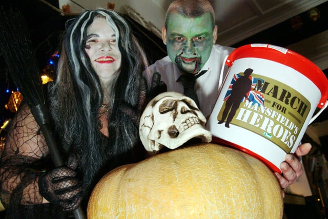 Licensees Sandra Ross and David Hemmings of The Nell Gwyn Public House in Mansfield were preparing for a Halloween fundraiser in 2009 in aid of The March For Mansfield Heroes Appeal.