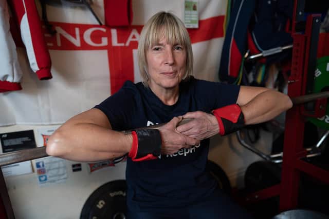Kelly Clark, 58, of Rotherham, took up powerlifting to help combat her arthritis - and is now a Commonwealth gold medalist in the sport. Photo: Tom Maddick/SWNS
