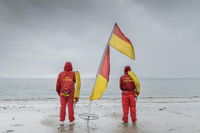 The lifeguards patrol in all weathers