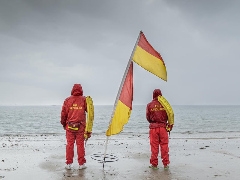 The lifeguards patrol in all weathers