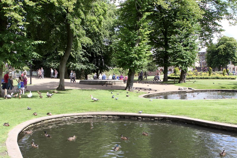 Feeding the ducks has long been a popular activity in the Pavilion Gardens