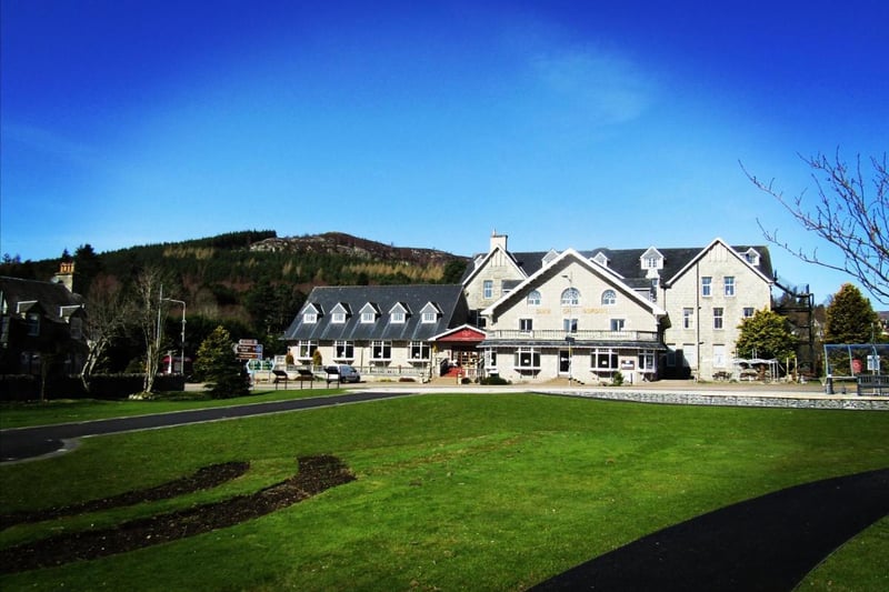 Situated in the heart of the Scottish Highlands, the Duke of Gordon Hotel looks out across the picturesque Spey Valley. It's a short walk away from the 18th century turf-roofed crofts at the Highland Folk Museum in Newtonmore, where several season one scenes were set, including when Dougal collected the rent.