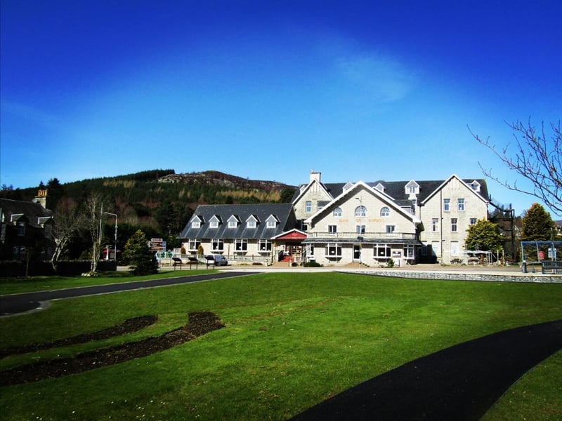 Situated in the heart of the Scottish Highlands, the Duke of Gordon Hotel looks out across the picturesque Spey Valley. It's a short walk away from the 18th century turf-roofed crofts at the Highland Folk Museum in Newtonmore, where several season one scenes were set, including when Dougal collected the rent.