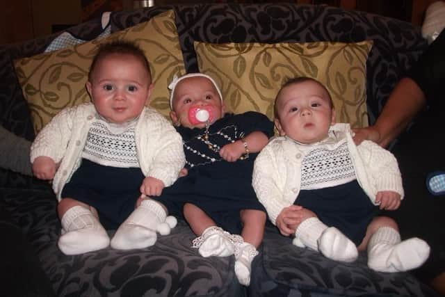 Early days of the triplets, Israel Scarlett and Bernie Price