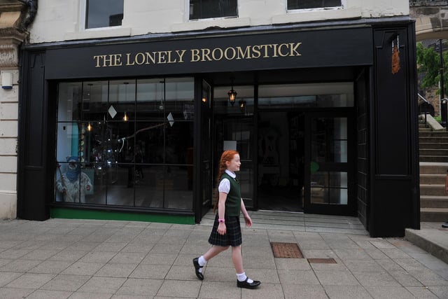 Harry Potter themed gift shop The Lonely Broomstick, opened on Falkirk High Street in August.  It features a Harry Potter potion making room for parties, a gift shop and magical beverages.