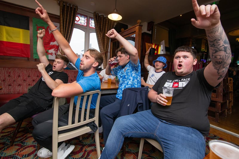 Fans at the Green Post, Hilsea, Portsmouth on 19 June 2021. Picture: Habibur Rahman