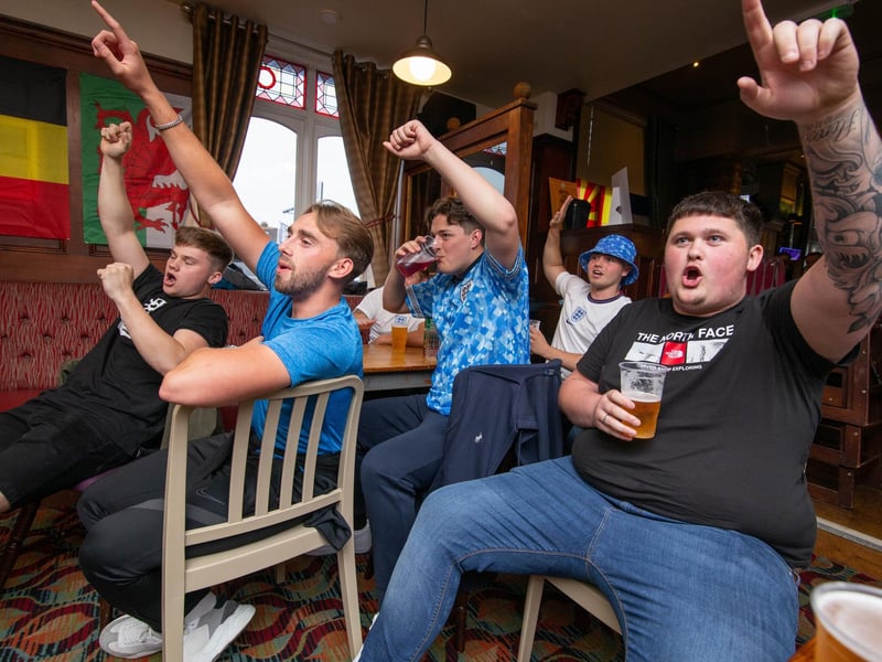 Fans at the Green Post, Hilsea, Portsmouth on 19 June 2021. Picture: Habibur Rahman