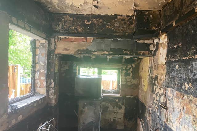 Joy's kitchen that was destroyed in fire