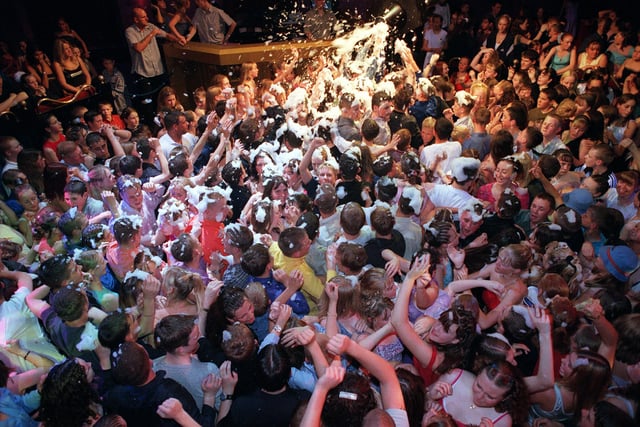A foam party at the Wesley in 2000. Remember this?