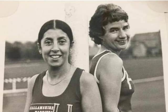 Pam Rawson (left), an 'inspirational' runner and nurse from Sheffield, who was still running half marathons in her late 70s
