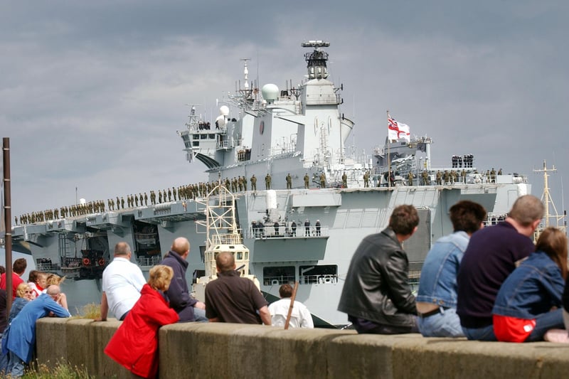 HMS Ocean entering the River Wear on a visit to Sunderland on June 2005. Did you go to see her?
