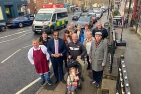 Coun Shaffaq Mohammed, Ecclesall ward councillor and LibDem leader on Sheffield City Council, alongside campaigners against a red route on Ecclesall Road, which has now been delayed. Picture: Sheffield LibDems