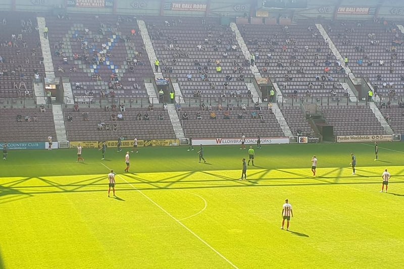 A sunny football day at Tynecastle ... (Pic: Heather Anderson)