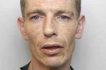 Pictured is serial drug-driving offender Richard Matthews, aged 42, of Waverley Avenue, at Kiveton Park, Sheffield, who has been sentenced at Sheffield Crown Court to 12 months of custody and banned from driving for two years and five months after he admitted dangerous driving and drug-driving while he was banned from the road.
