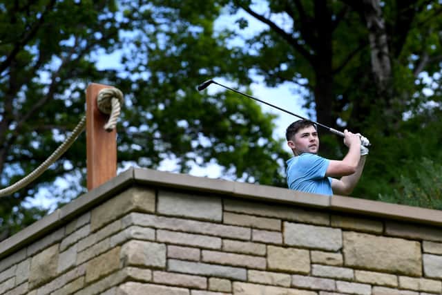 Alex Fitzpatrick during a practice round at Hallamshire Golf Club on May 19, 2020 in Sheffield, England.