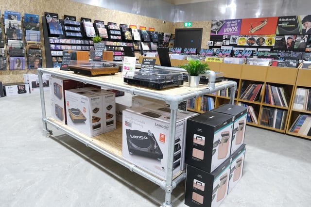 With so much vinyl on sale it would be remiss of the shop not to sell turntables (ask your mum or dad).