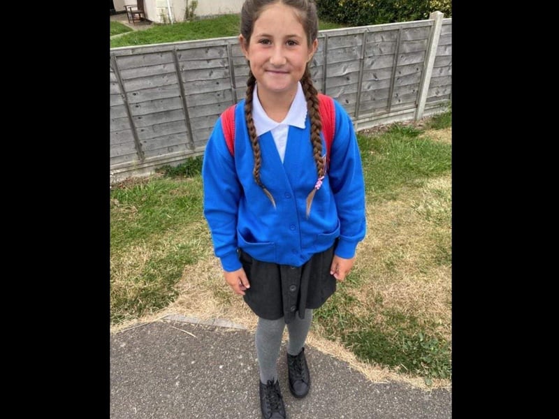 Parents from across the Portsmouth area shared photos as their children returned to school after the summer holiday on Thursday, September 2, 2021. Pictured is Neve, aged eight. 